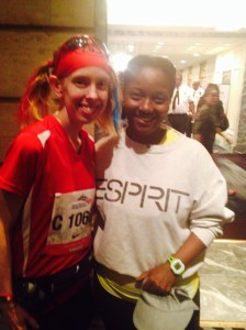 My friend Karen who got a BQ on her first marathon attempt. She rocks! 